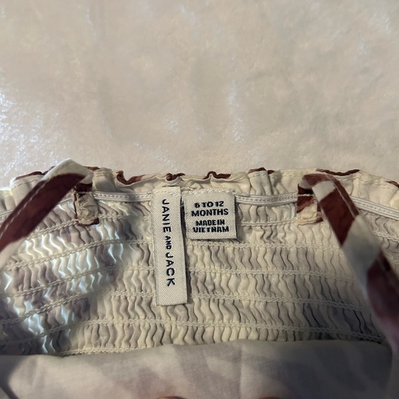 Janie and Jack Zebra Striped Dress in Brown and White - Picture 5 of 7